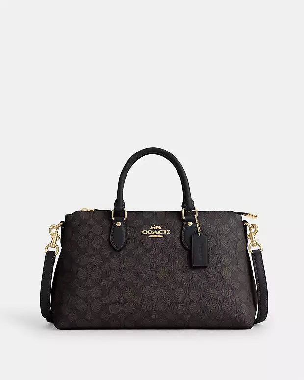 Coach Satchel con diseño de logotipo