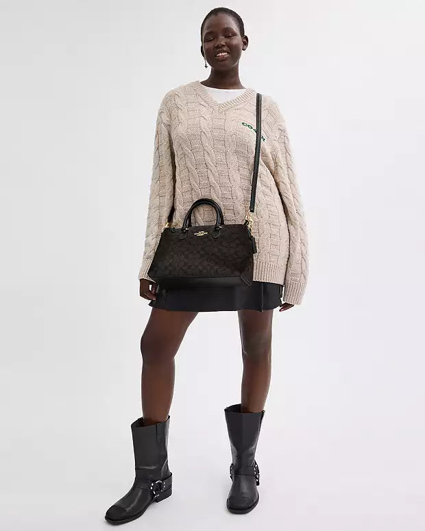 Coach Satchel con diseño de logotipo