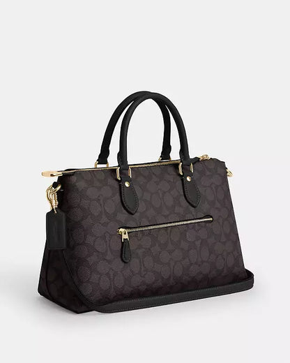 Coach Satchel con diseño de logotipo