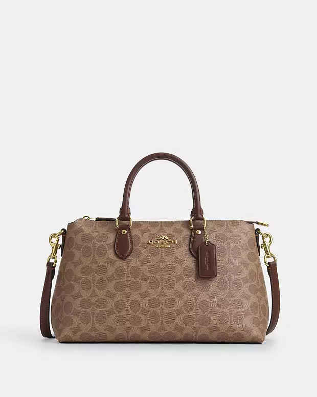 Coach Satchel con diseño de logotipo