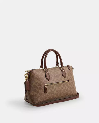Coach Satchel con diseño de logotipo