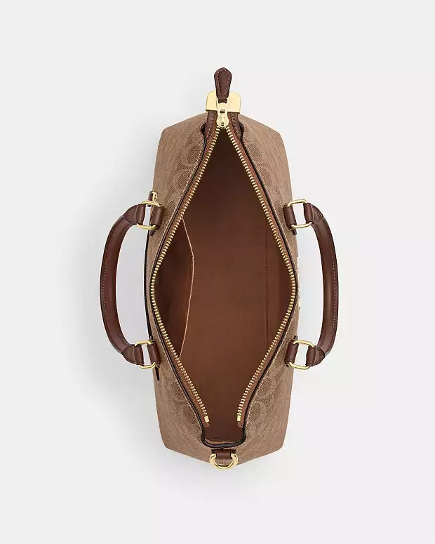 Coach Satchel con diseño de logotipo