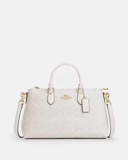 Coach Satchel con diseño de logotipo