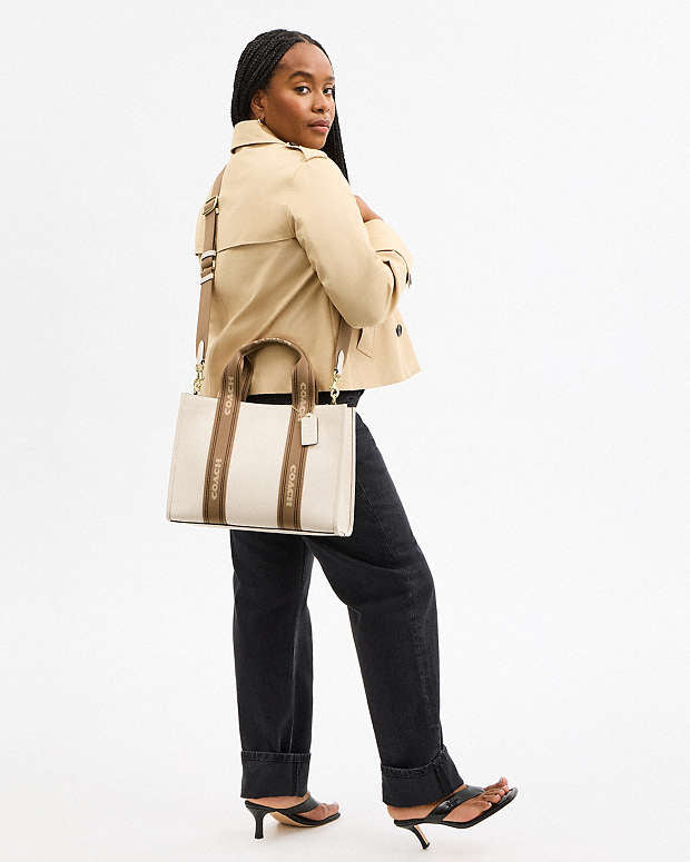 Bolsa de mano grande Coach con etiqueta Coach
