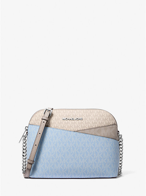 Bolso Cruzado Mediano con Logo y Diseño en Bloques de Color