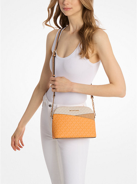 Bolso Cruzado Mediano con Logo y Diseño en Bloques de Color